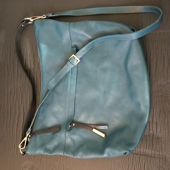 Sac à Main NICOLI En Cuir Vintage - Porté Épaule - Marron - Occasion Très Bon État